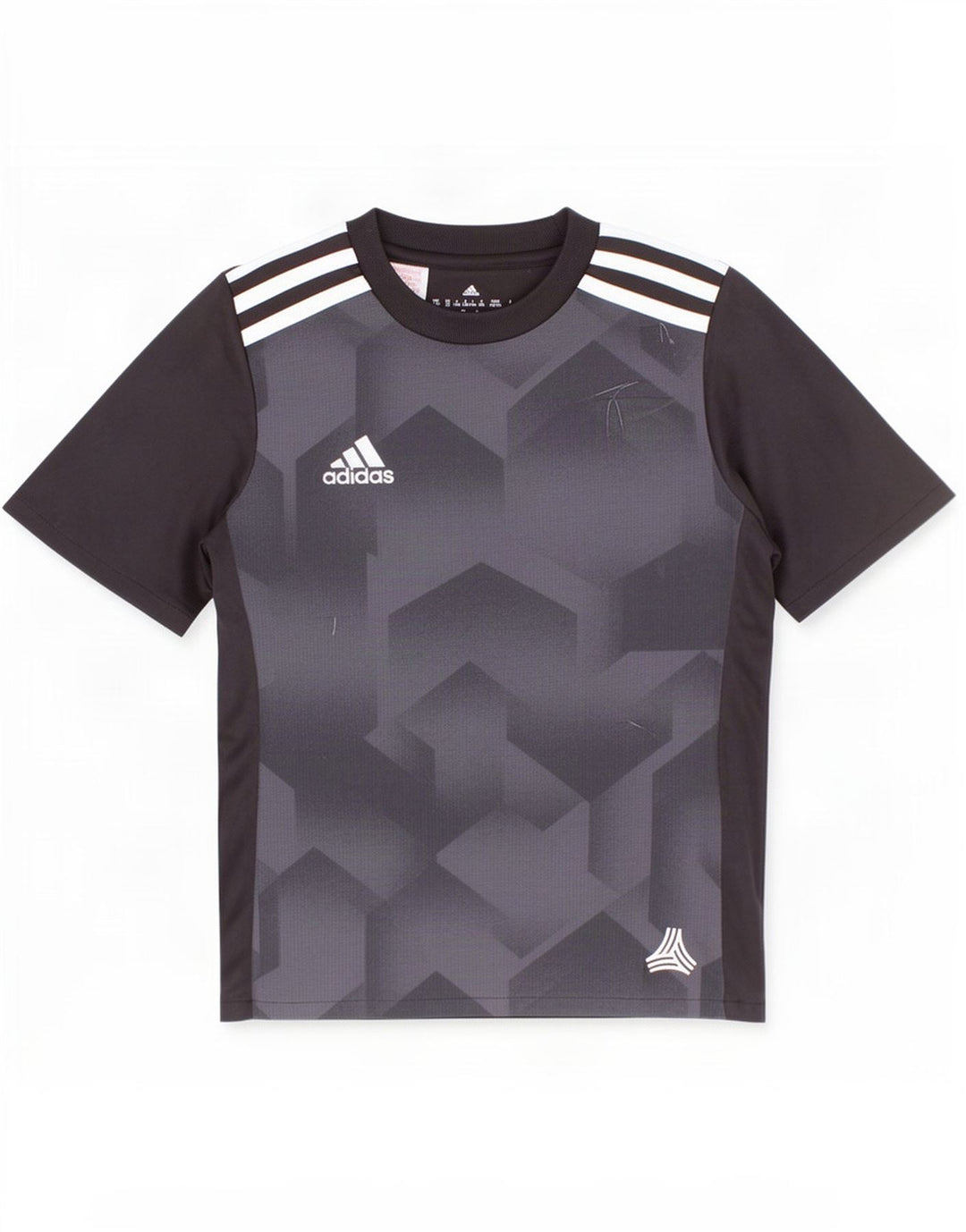 Adidas Boys Climalite T-Shirt Top 7-8 år Sort geometrisk polyester