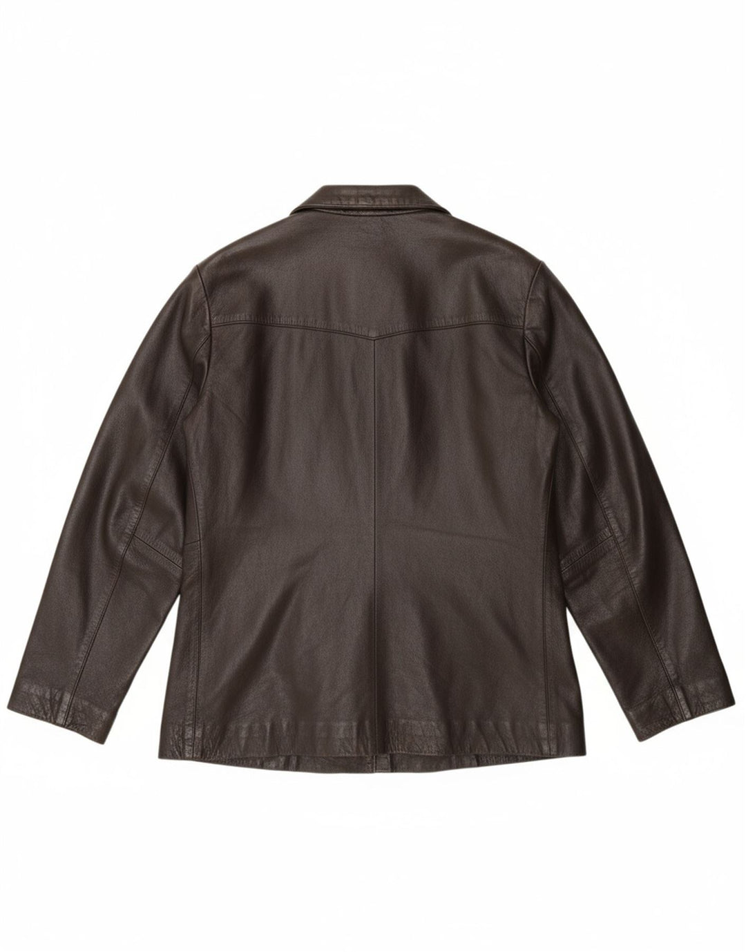 LIVE TREE Mens Leather Jacket UK 16 Large Brown Leather