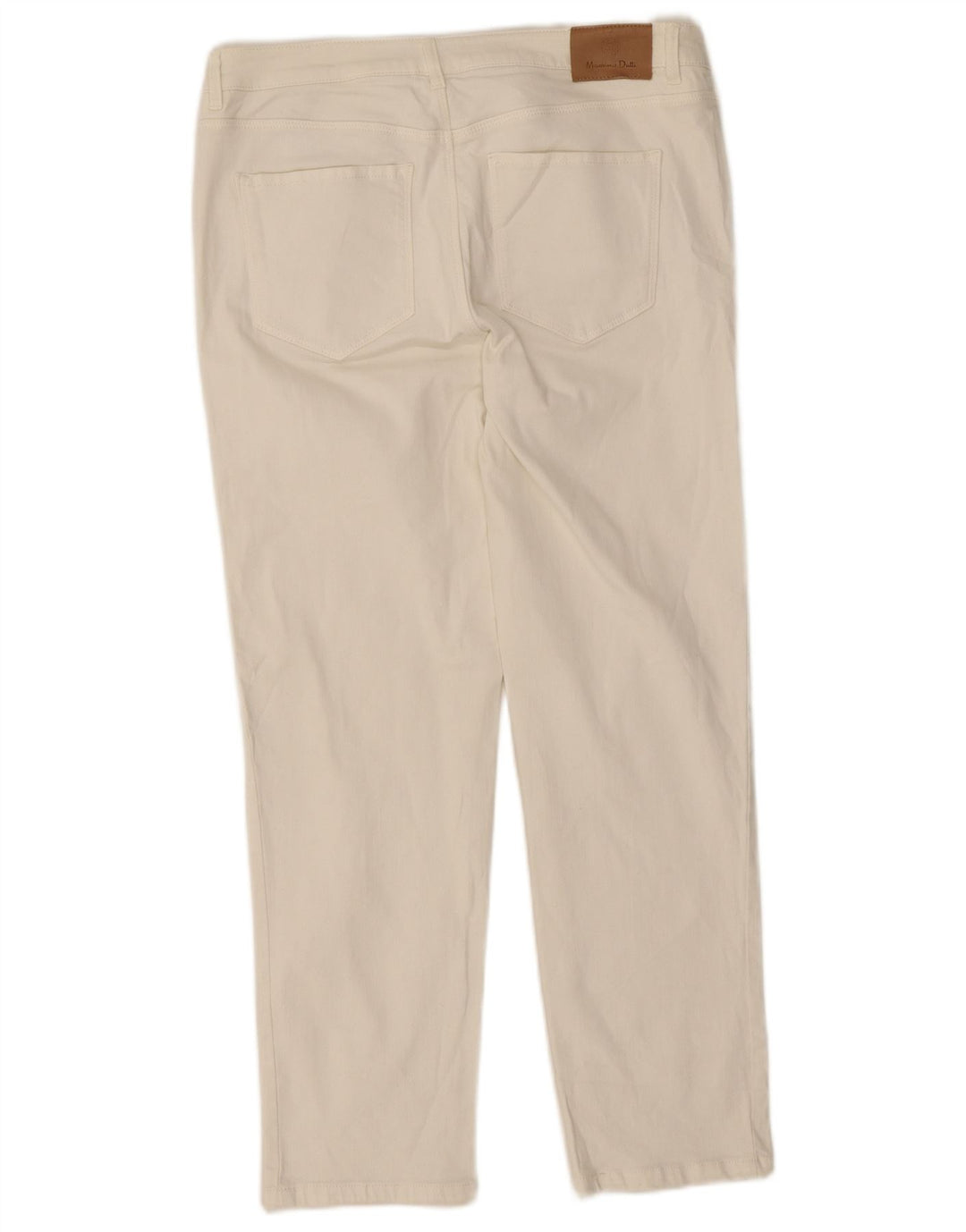 Massimo Dutti Dame Slim Jeans EU 40 MMedium W30 L26 Hvid Bomuld