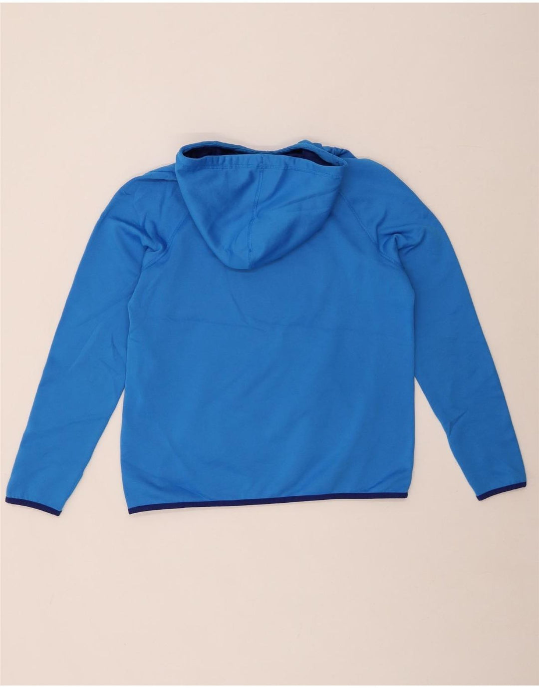 NIKE grafisk hættetrøje til kvinder UK 14 Medium Blue Polyester