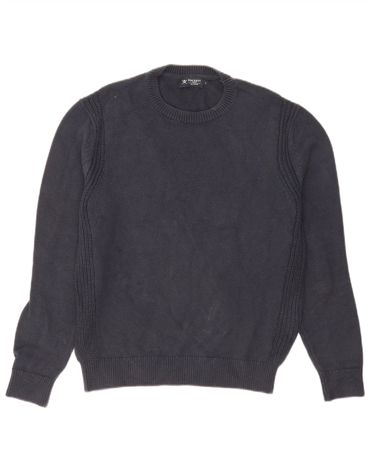 Hackett Herre sweater med rund hals, lille marineblå bomuld