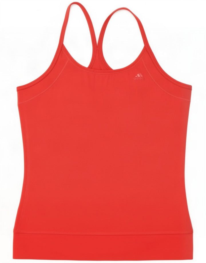 Adidas Dame Climalite Vest Top UK 12 Medium Rød Polyester