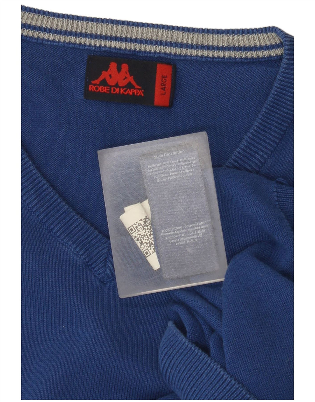 Kappa Herre V-hals sweater Stor Blå Bomuld