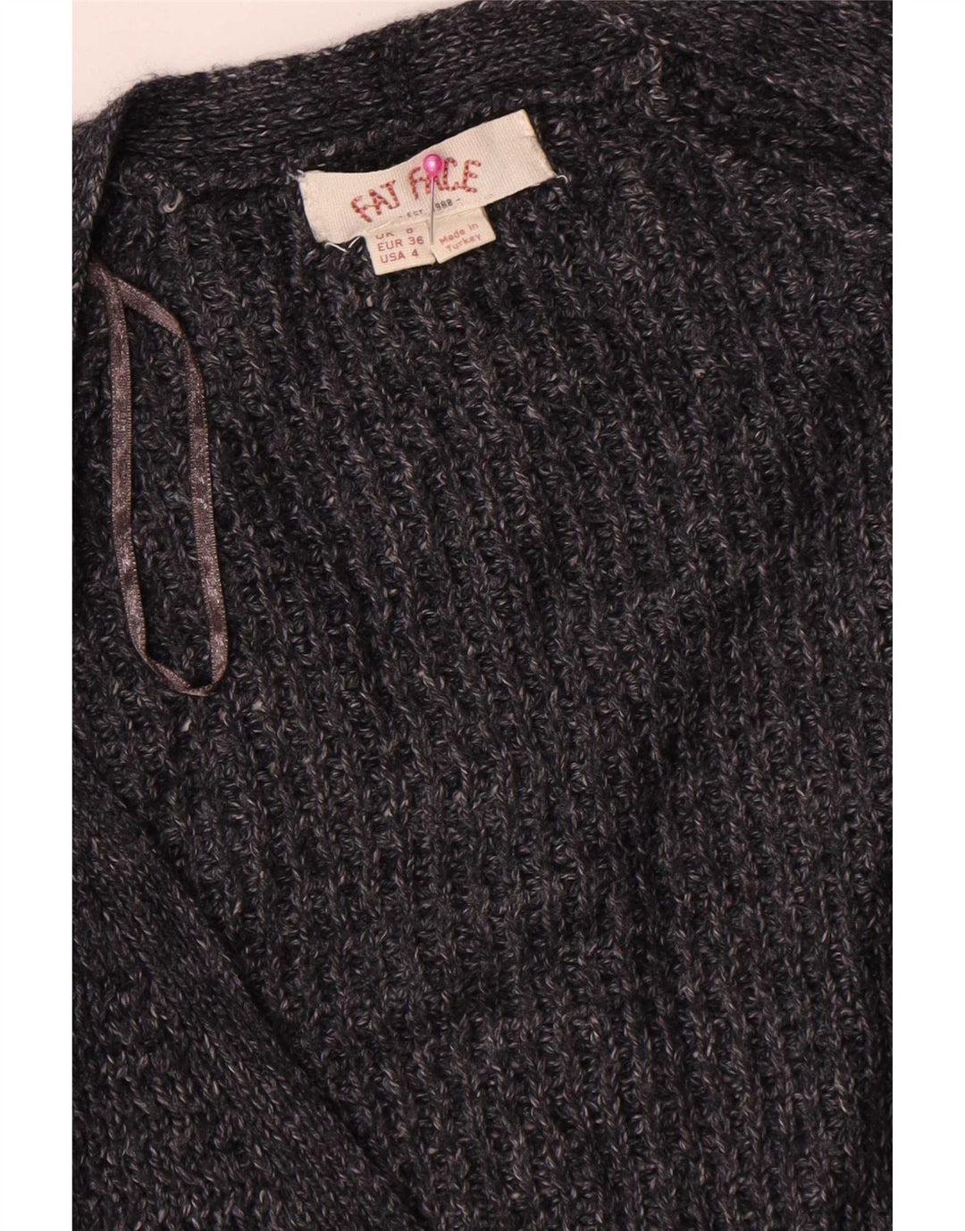 Fat Face Womens Longline Oversized Cardigan Sweater UK 8 Small Grå Akryl