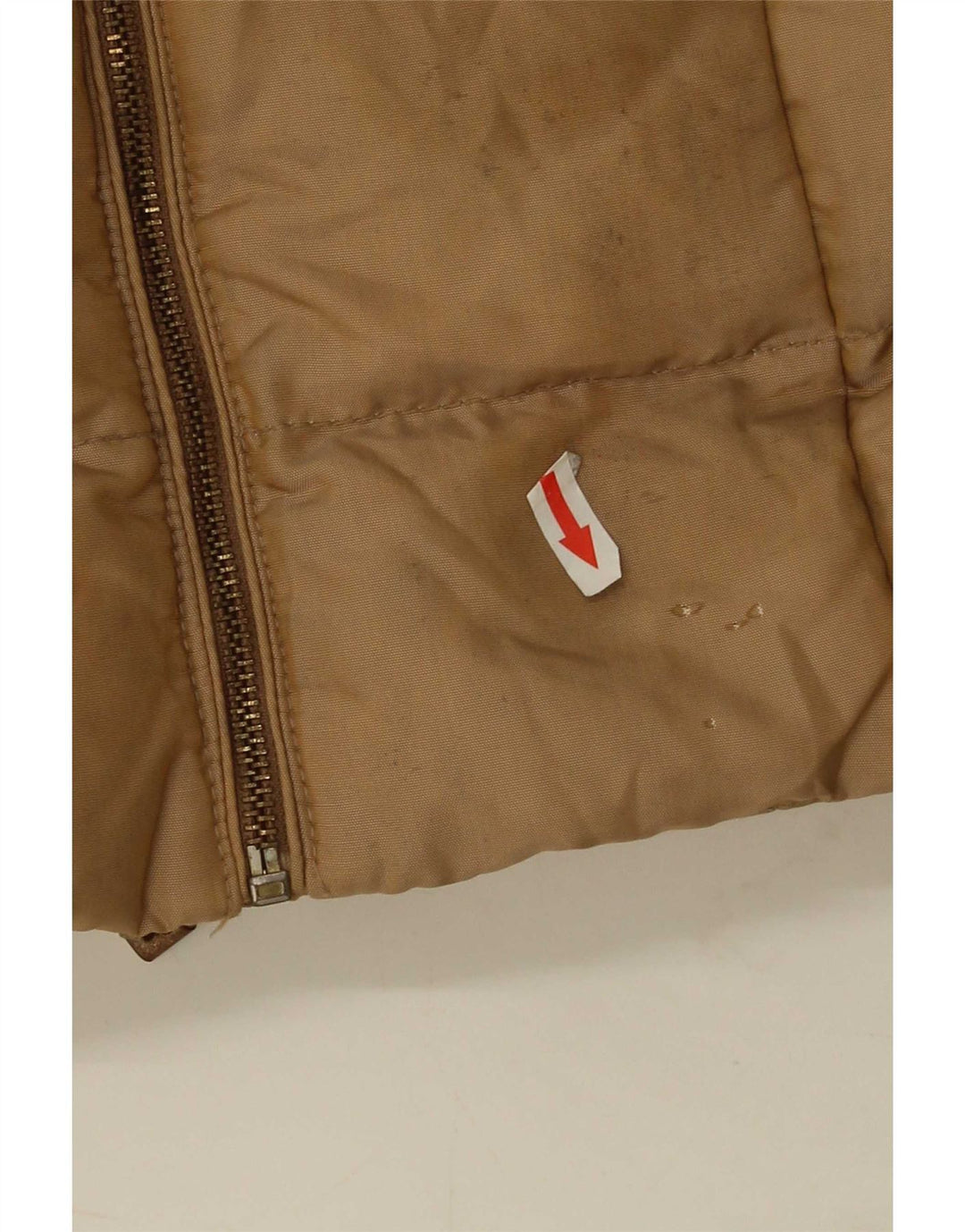 Zara Womens Polstret Frakke UK 10 Small Brown Nylon