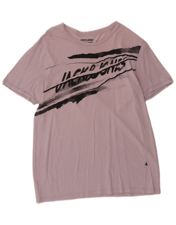 Jack & Jones Herre Slim Fit Grafisk T-Shirt Top XL Lilla
