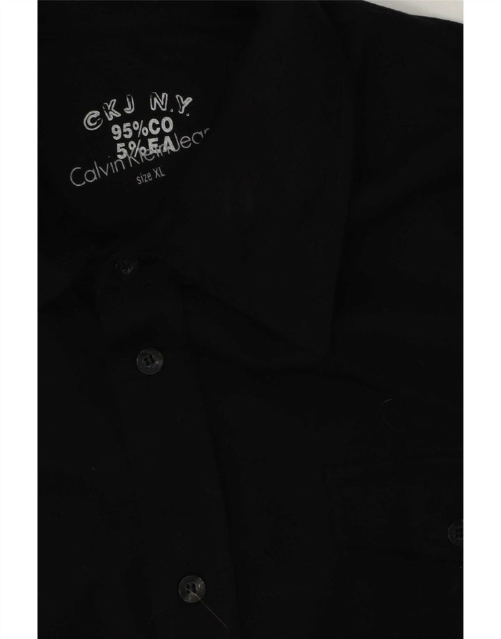 Calvin Klein Jeans Herre grafisk skjorte XL sort bomuld