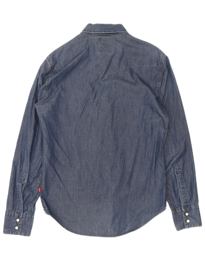 Levi's Slim Fit denimskjorte til mænd, lille marineblå bomuld