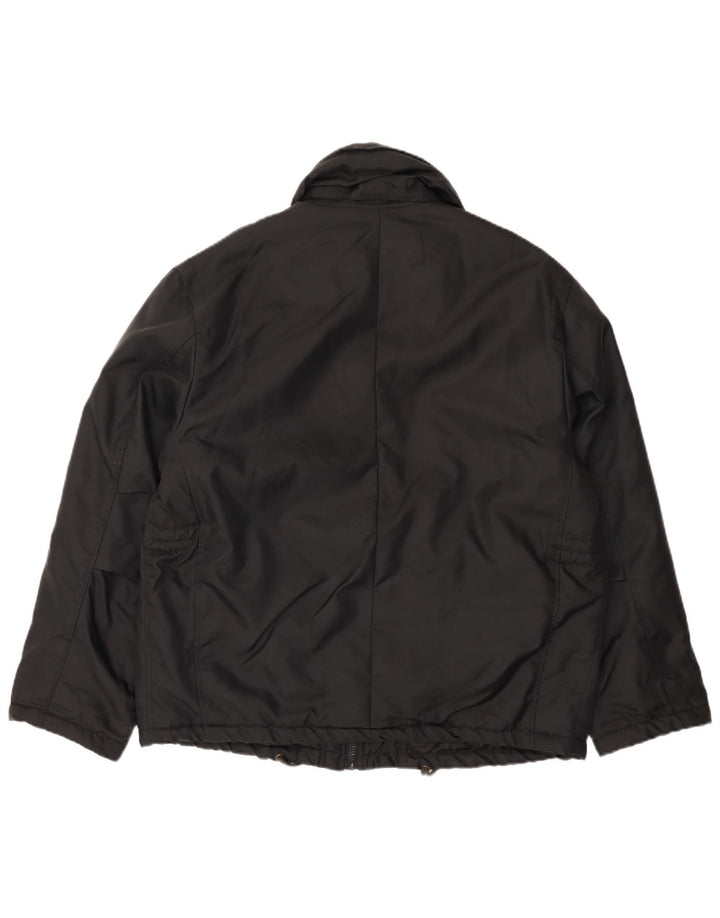 Vintage Herre Duffle Jacket UK 40 Stor Sort Nylon
