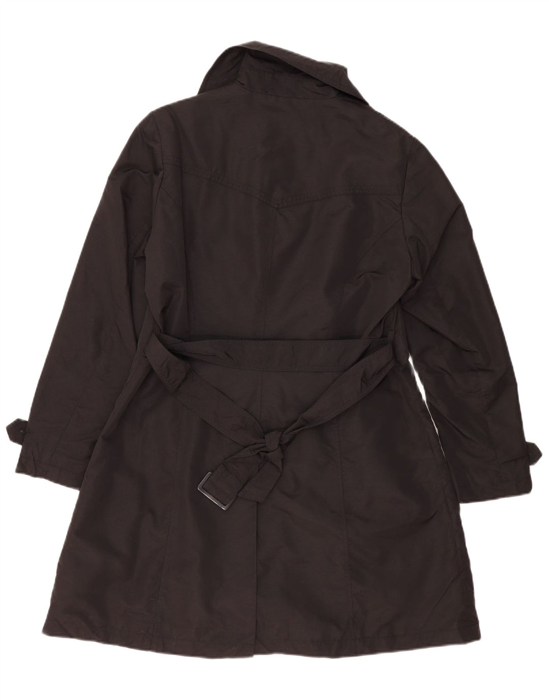 Marks & Spencer Trench Coat til kvinder UK 14 Stor sort polyester