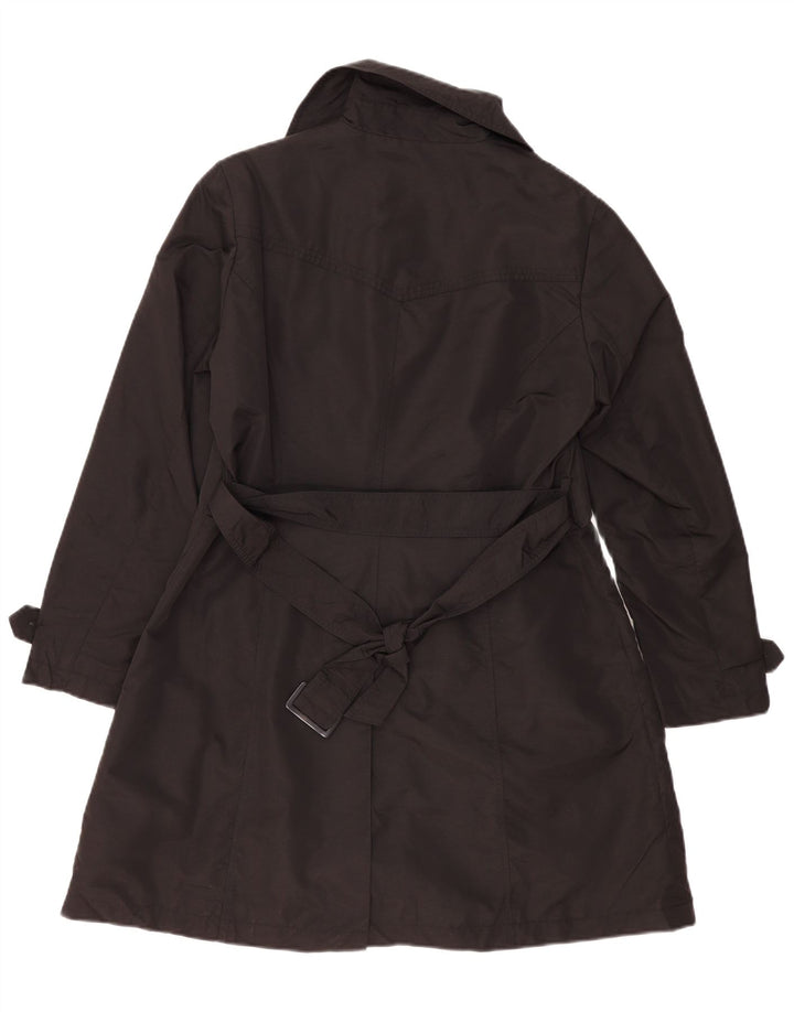 Marks & Spencer Trench Coat til kvinder UK 14 Stor sort polyester
