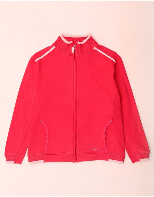 Champion Womens Easy Fit træningsdragt Topjakke UK 16 Large Pink Colourblock