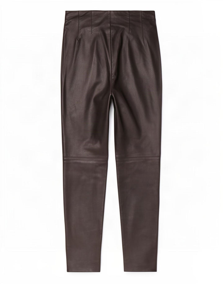 Zara skinny læderbukser til kvinder Small W26 L27 sort polyester