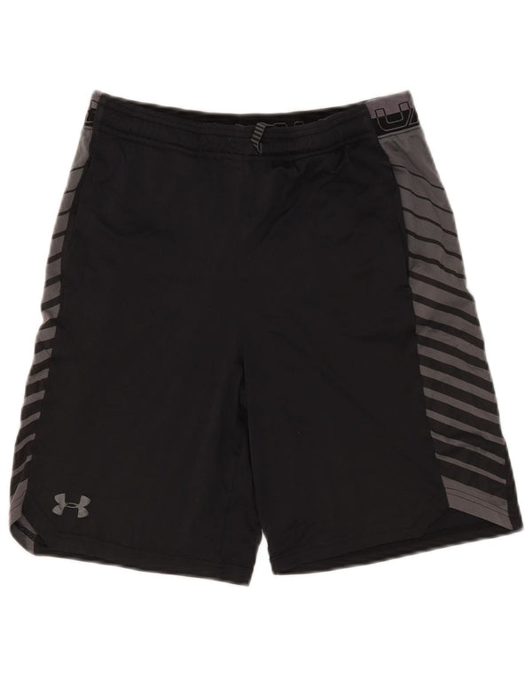 Under Armour Boys Heat Gear Sportsshorts 13-14 år XL Sort Colourblock