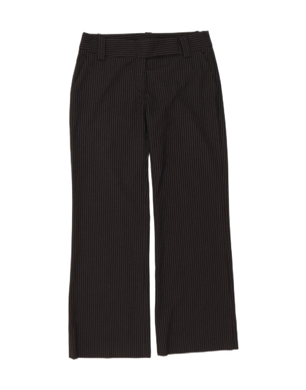 Zara Dame Bootcut Suit Bukser EU 38 Small W28 L30 Sort Stribet