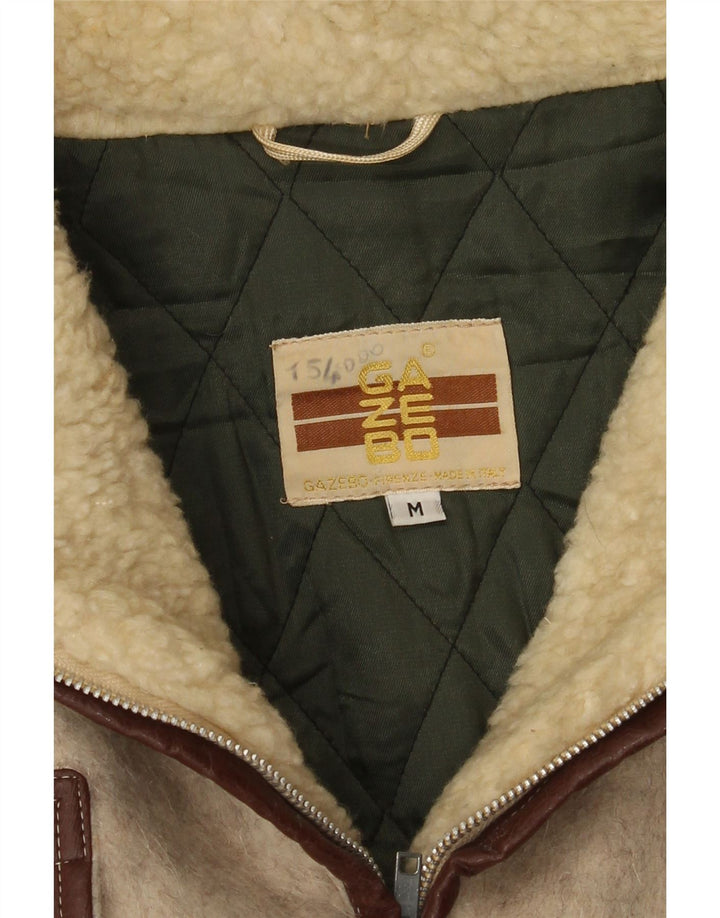 Vintage Herre Loose Fit Windbreaker Coat UK 38 Medium Beige