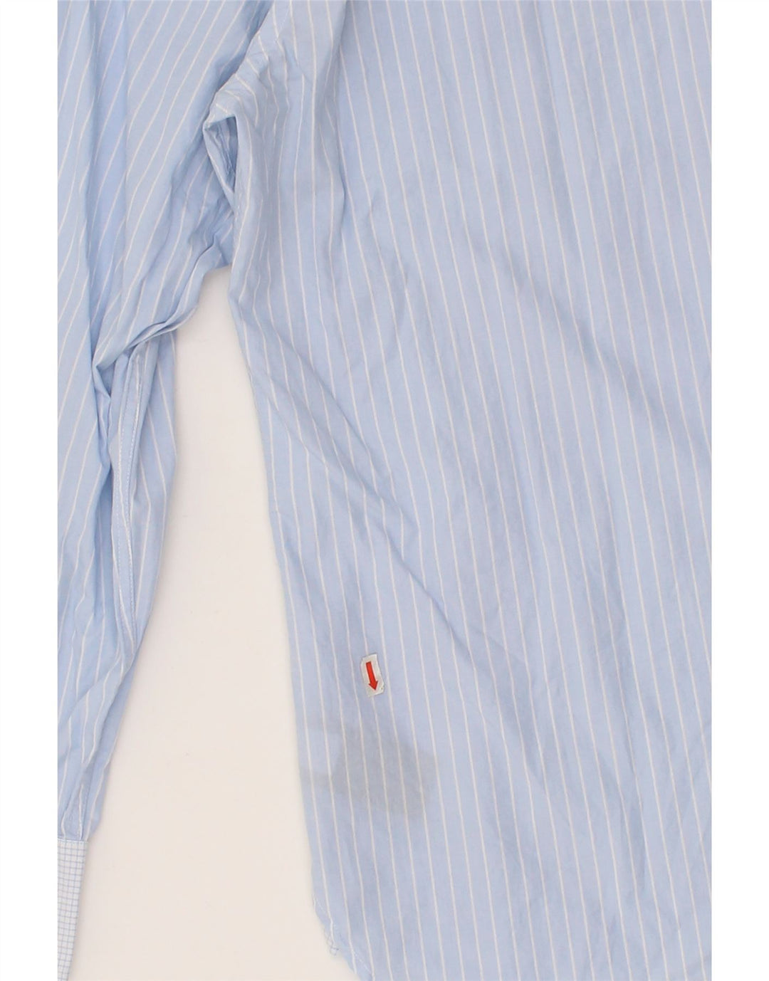TOMMY HILFIGER Mens Custom Fit Shirt Large Blue Striped Cotton Vintage Tommy Hilfiger and Second-Hand Tommy Hilfiger from Messina Hembry 