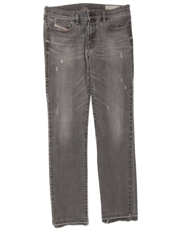 Diesel Dame Regular Slim Straight Jeans W31 L32 Grå Bomuld