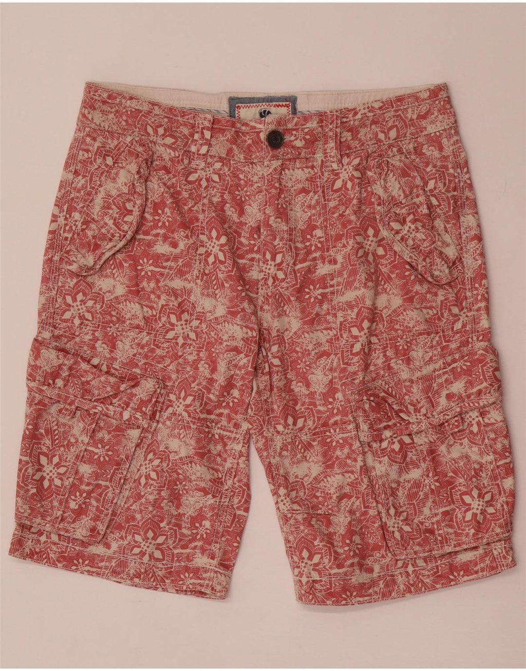 Fat Face Herre Cargo Shorts W32 Medium Red Floral