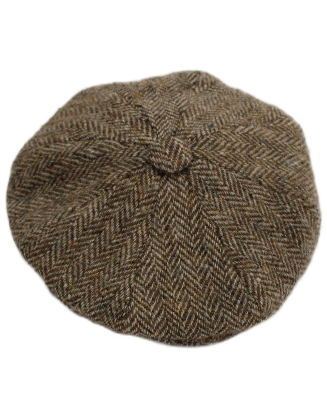 Harris Tweed Herre Flad Cap Lille Grå Sildeben New Wool Classic