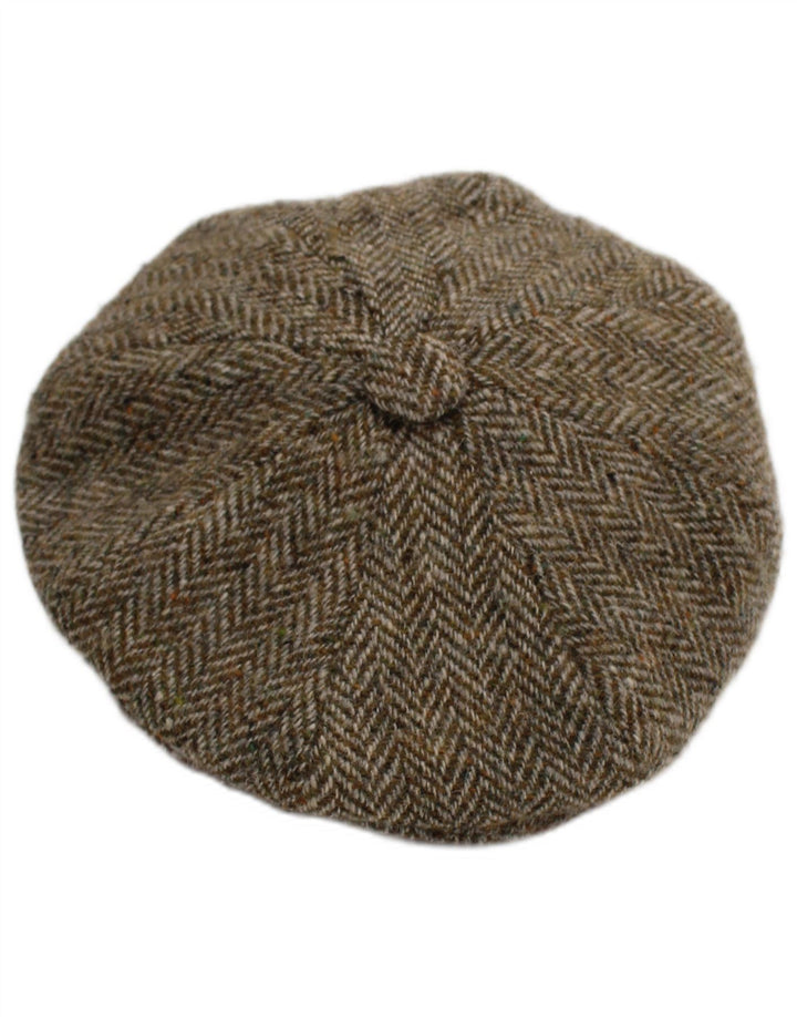 Harris Tweed Herre Flad Cap Lille Grå Sildeben New Wool Classic