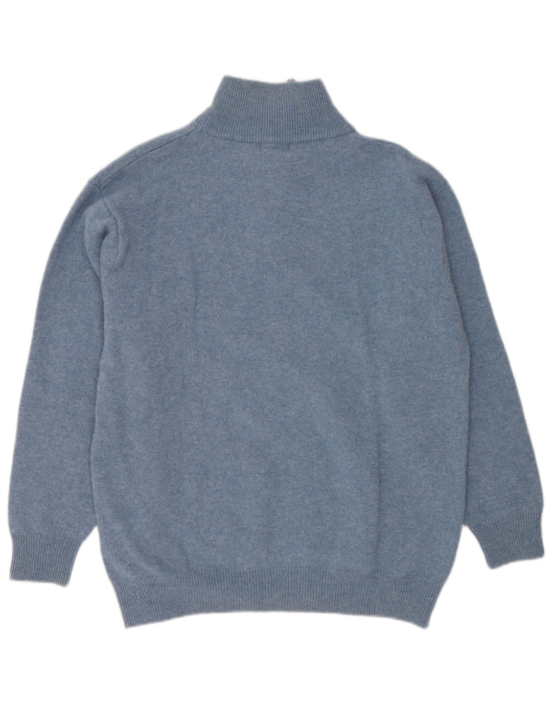 Kappa Herre Zip Neck Jumper Sweater 2XL Blå Flecked Virgin Wool