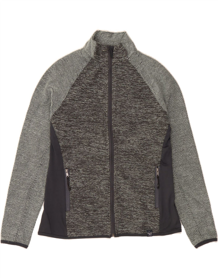 WEIRD FISH Womens Tracksuit Top Jacket UK 14 Large Grey Colourblock Vintage Weird Fish and Second-Hand Weird Fish from Messina Hembry 