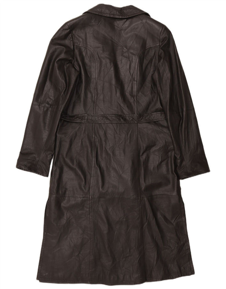 Vintage læderfrakke til kvinder IT 50 XL brunt læder