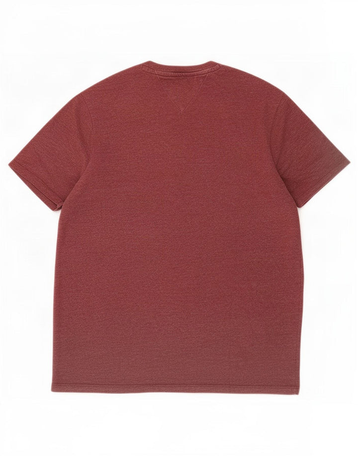 Tommy Hilfiger Herre T-Shirt Top Medium Maroon