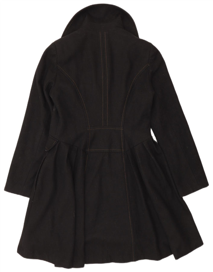 Topshop Dame Prinsesse Frakke UK 12 Medium Sort Uld