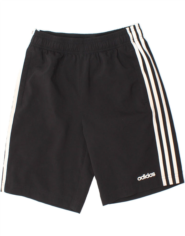ADIDAS Boys Sport Shorts 12-13 Years  Black Polyester Vintage Adidas and Second-Hand Adidas from Messina Hembry 