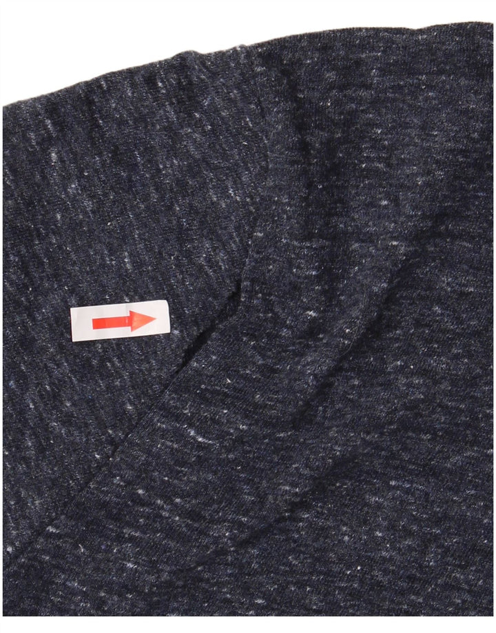 SUPERDRY Herre grafisk T-shirt Top Medium Marineblå Flecked Bomuld