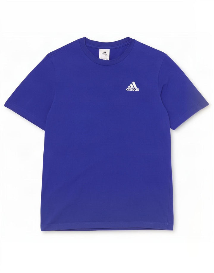 Adidas herre T-shirt top lille blå bomuld
