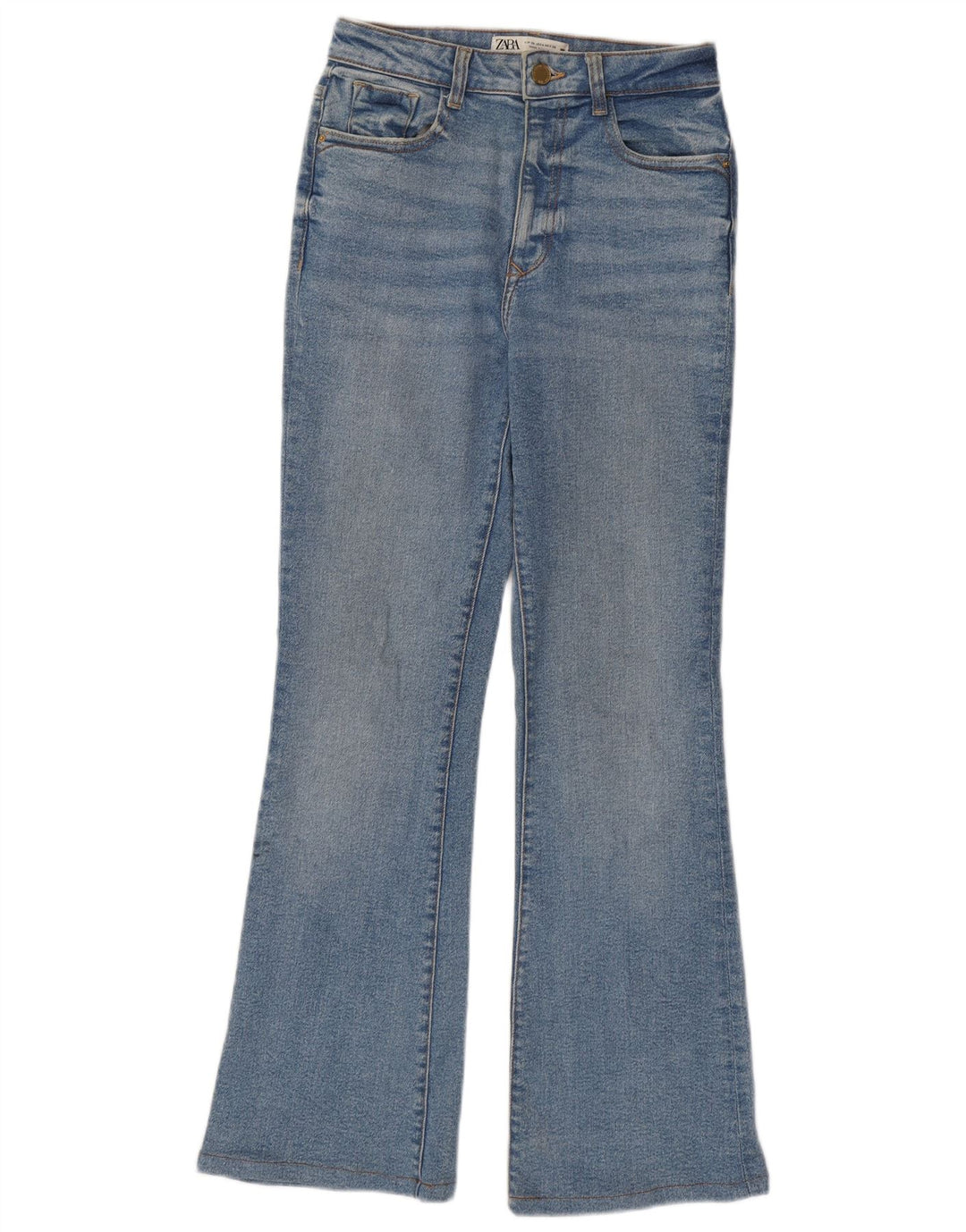Zara Dame Flared Jeans EU 36 XS W26 L30 Blå