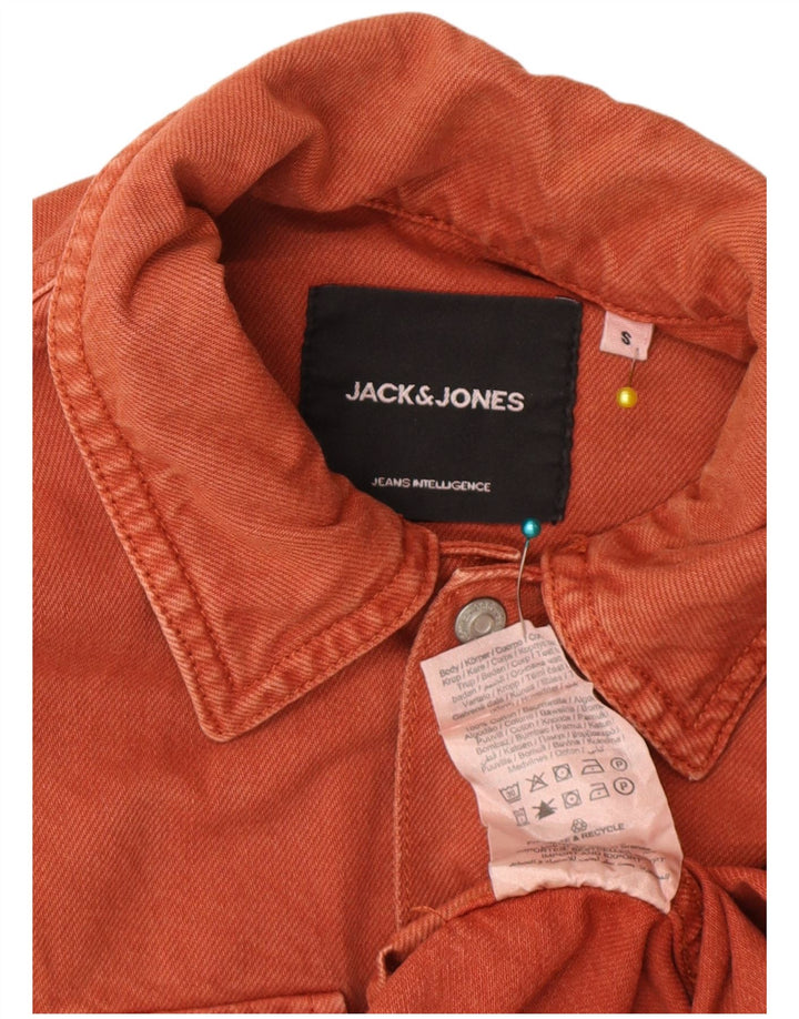 Jack & Jones Denimskjorte til mænd, lille brun bomuld