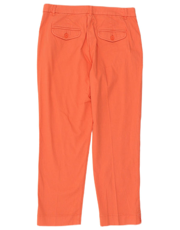 Benetton Womens Cropped Trousers UK 12 Medium W30 L25 Pink Bomuld