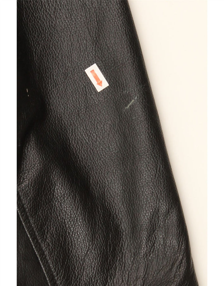 VINTAGE Mens Leather Jacket UK 38 Medium Black Leather Vintage Vintage and Second-Hand Vintage from Messina Hembry 