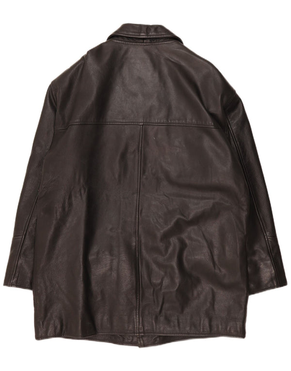 Ciro Citterio Herre Læderfrakke UK 44 2XL Sort Læder Comics