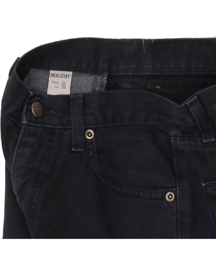 HOLIDAY Womens Straight Jeans IT 44 Medium W27 L30 Navy Blue Cotton Vintage Holiday and Second-Hand Holiday from Messina Hembry 