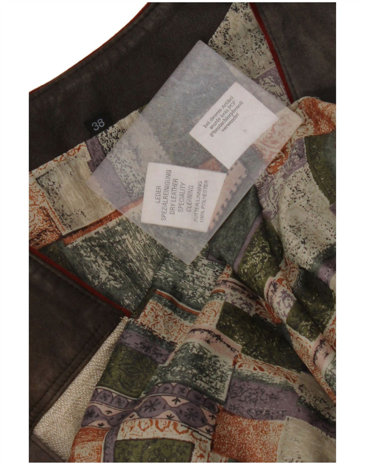 VINTAGE Dame grafisk ruskind Gilet EU 38 Medium Flerfarvet Colourblock