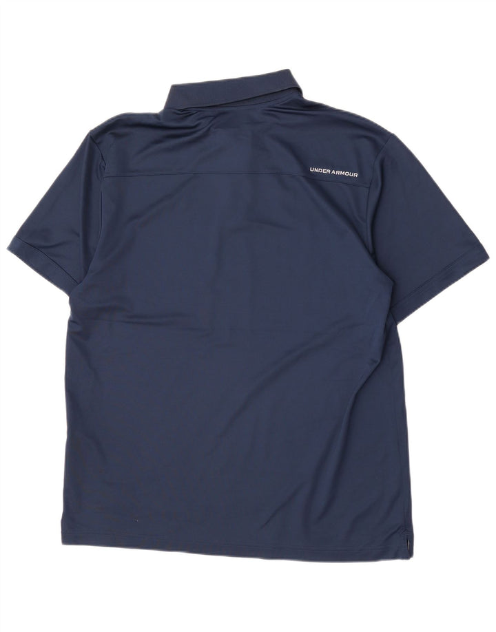 Under Armour Herre Heat Gear Polo Shirt Large Navy Blue
