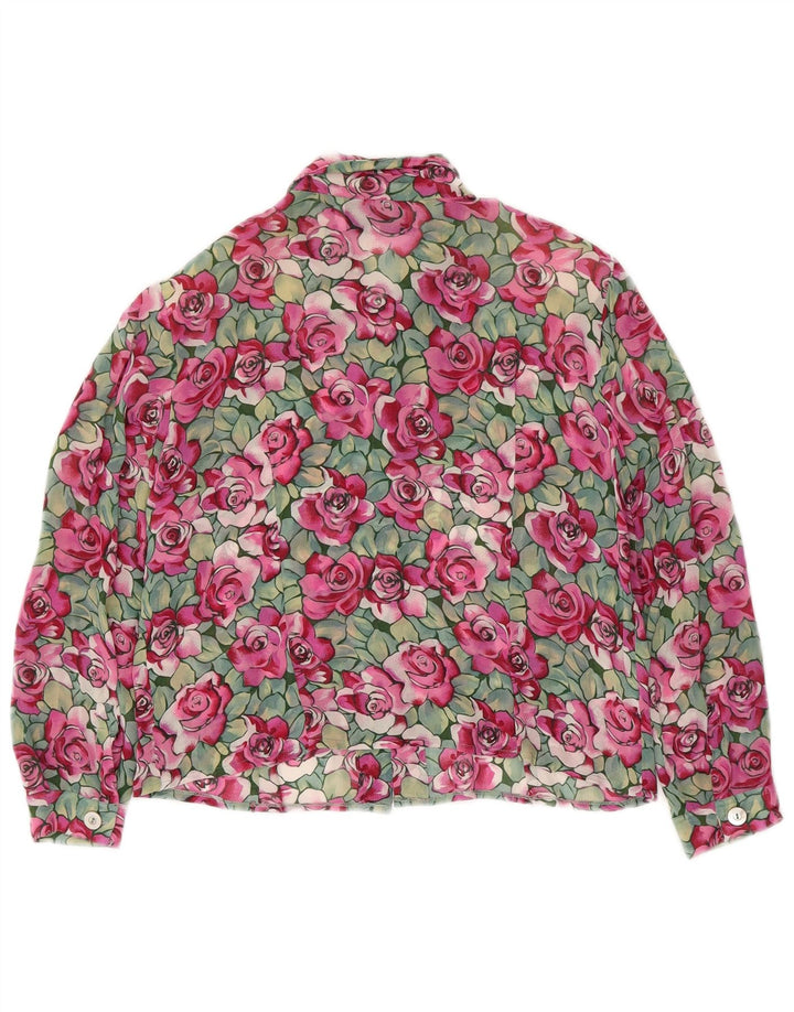 NADIA skjortebluse med 3/4 ærmer til kvinder IT 44 Medium Flerfarvet blomster