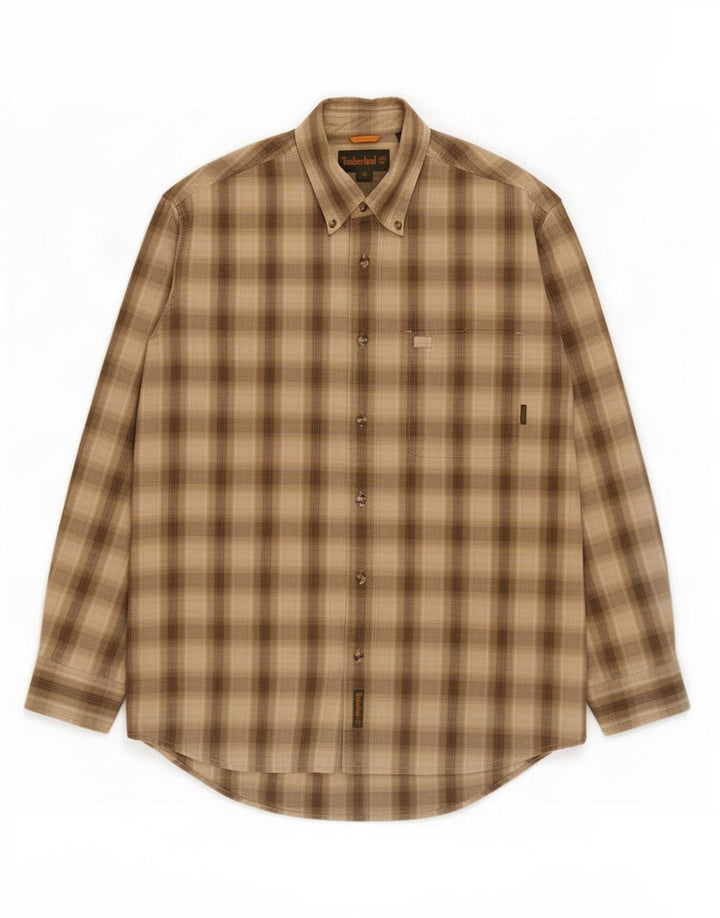 Timberland Herre Flanelskjorte Medium Khaki Ternet Bomuld