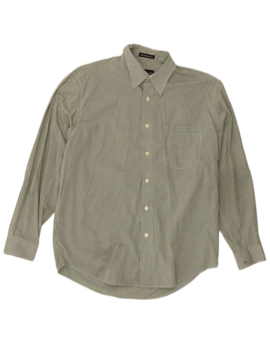 Eddie Bauer Herreskjorte Medium Green Gingham Cotton Classic
