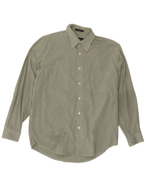 Eddie Bauer Herreskjorte Medium Green Gingham Cotton Classic