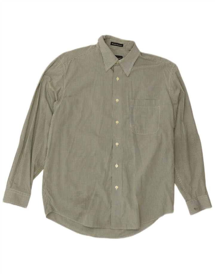 Eddie Bauer Herreskjorte Medium Green Gingham Cotton Classic