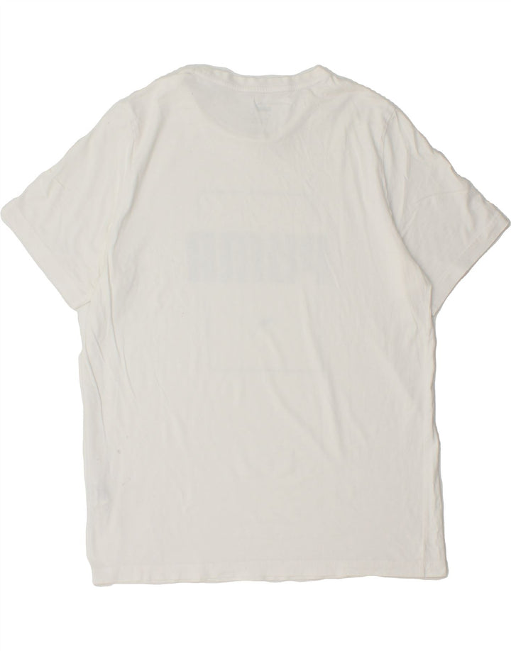 PUMA Mens Graphic T-Shirt Top Large White Cotton Vintage Puma and Second-Hand Puma from Messina Hembry 