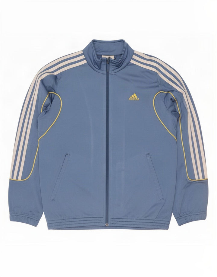 Adidas Drenge Træningsdragt Topjakke 11-12 År Blå Polyester