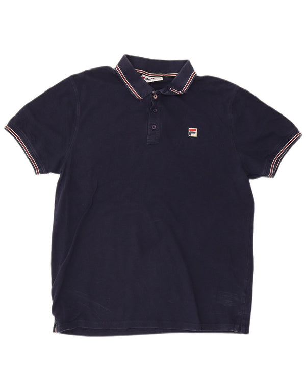 Fila Herre Polo Shirt Stor Marineblå Stribet