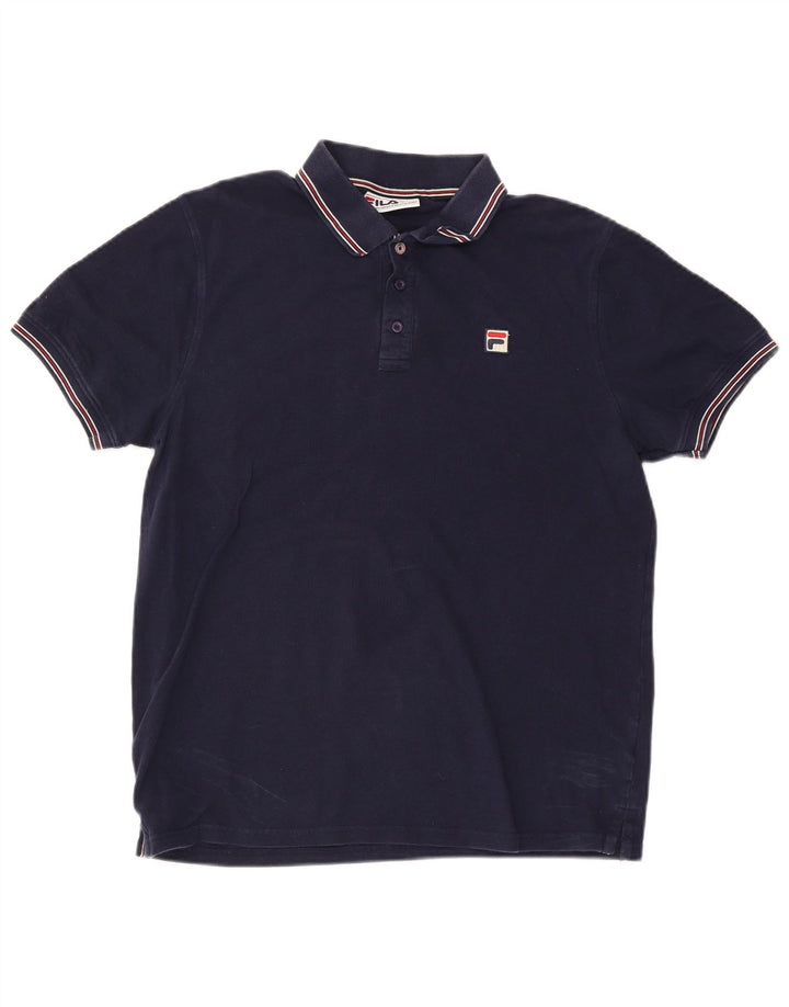 Fila Herre Polo Shirt Stor Marineblå Stribet